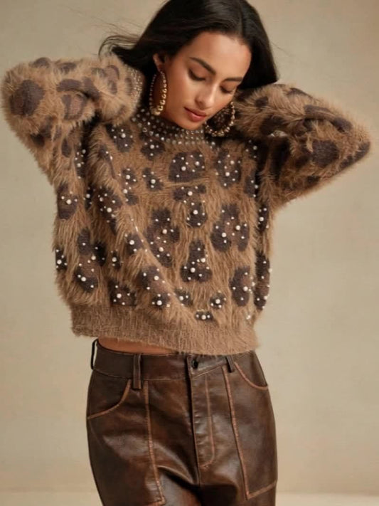 Sienna Leopard Knit Sweater