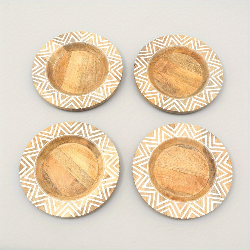 Handcrafted Wood Charger Plate - The Leafy Branch