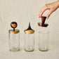 Wooden Topped Apothecary Jars - The Leafy Branch