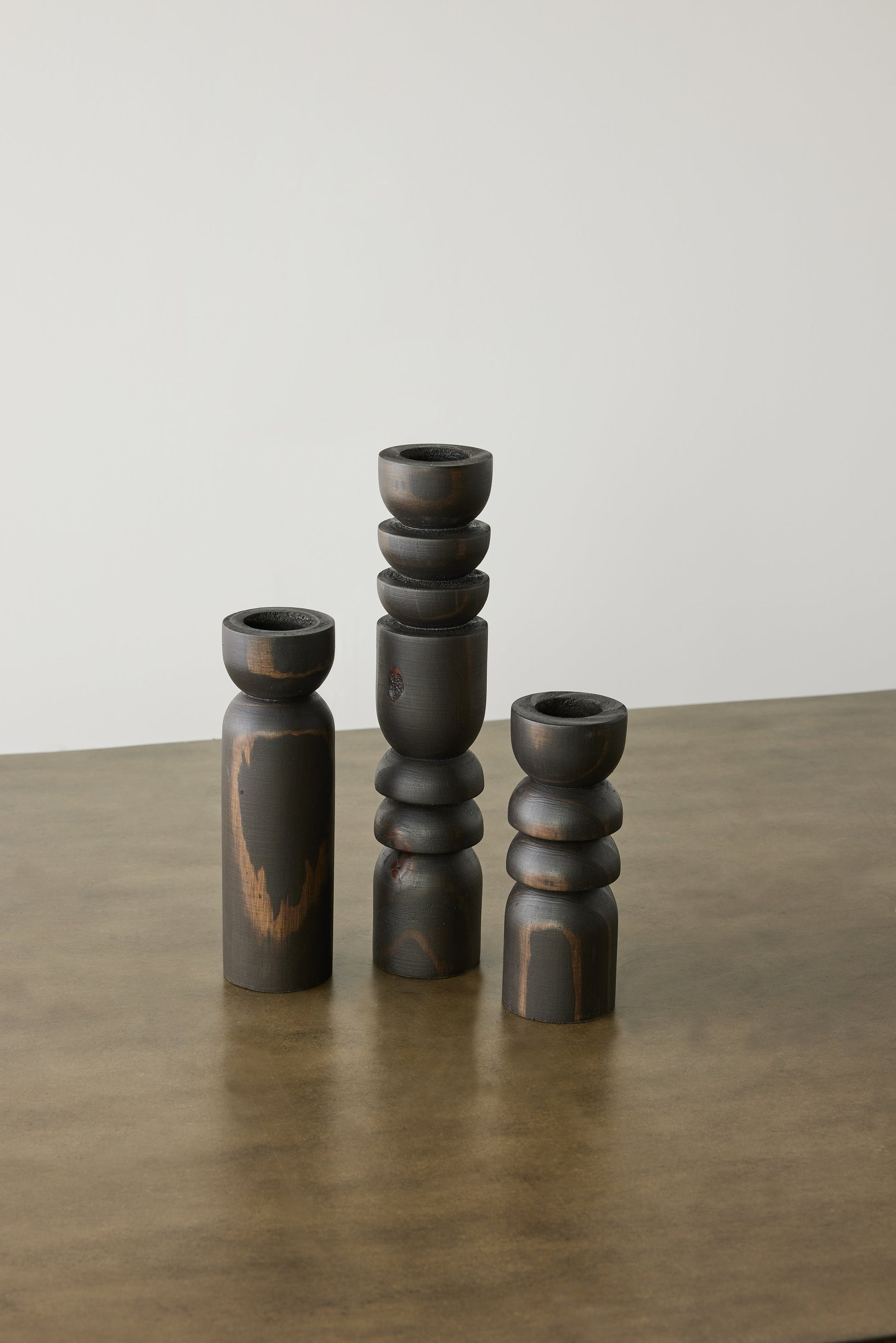 Abstract Wooden Tealight Totem Candle Holder - The Leafy Branch