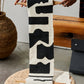 Vibrations Bogolan Wall Totem in White with Black Vibes - The Leafy Branch