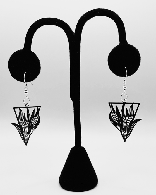 Plant Lovers Earrings- Black 4