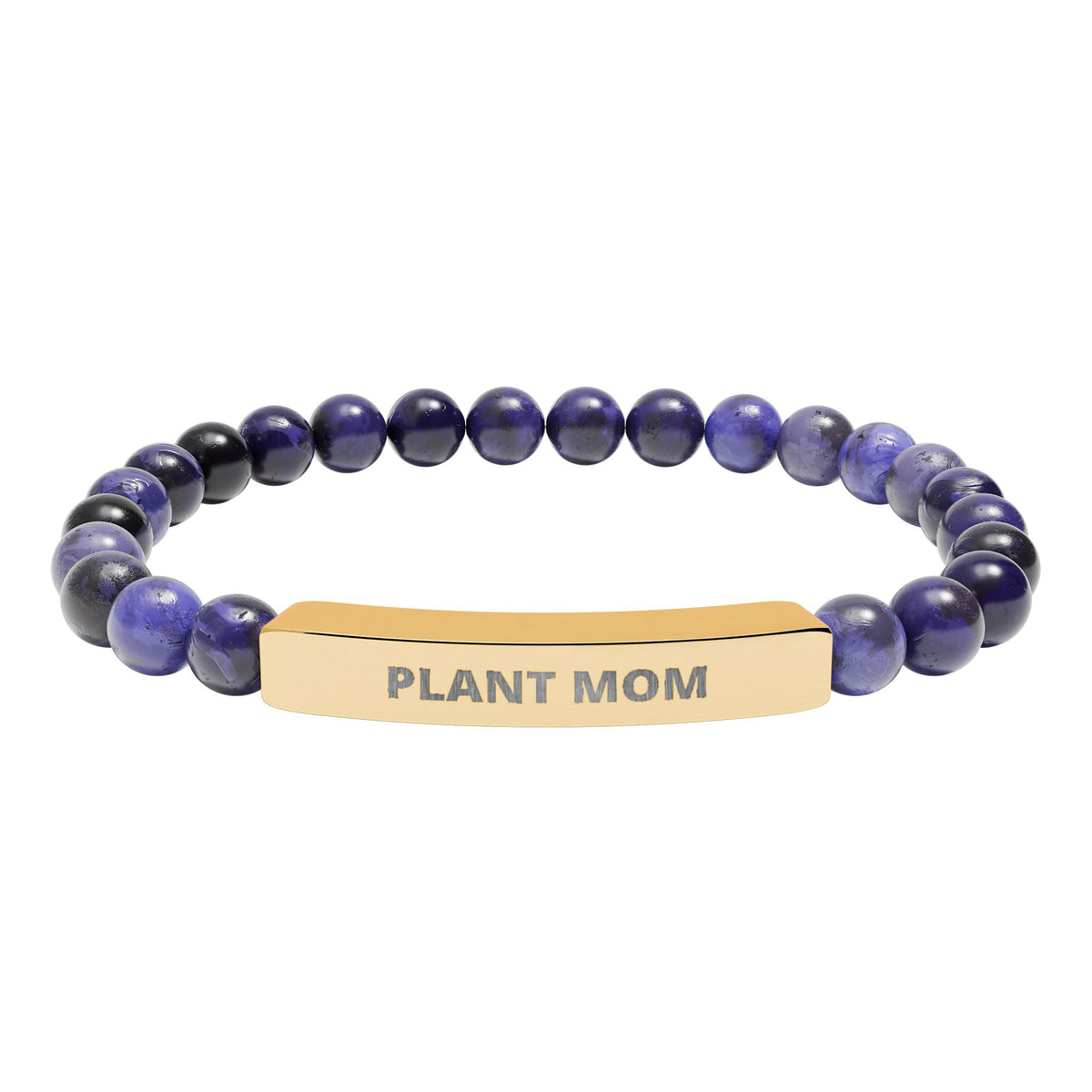 Plant Mom Natural Stone Bar Bracelet