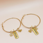 Grace Gold Hoop Earrings- yellow
