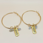 Grace Gold Hoop Earrings- blue