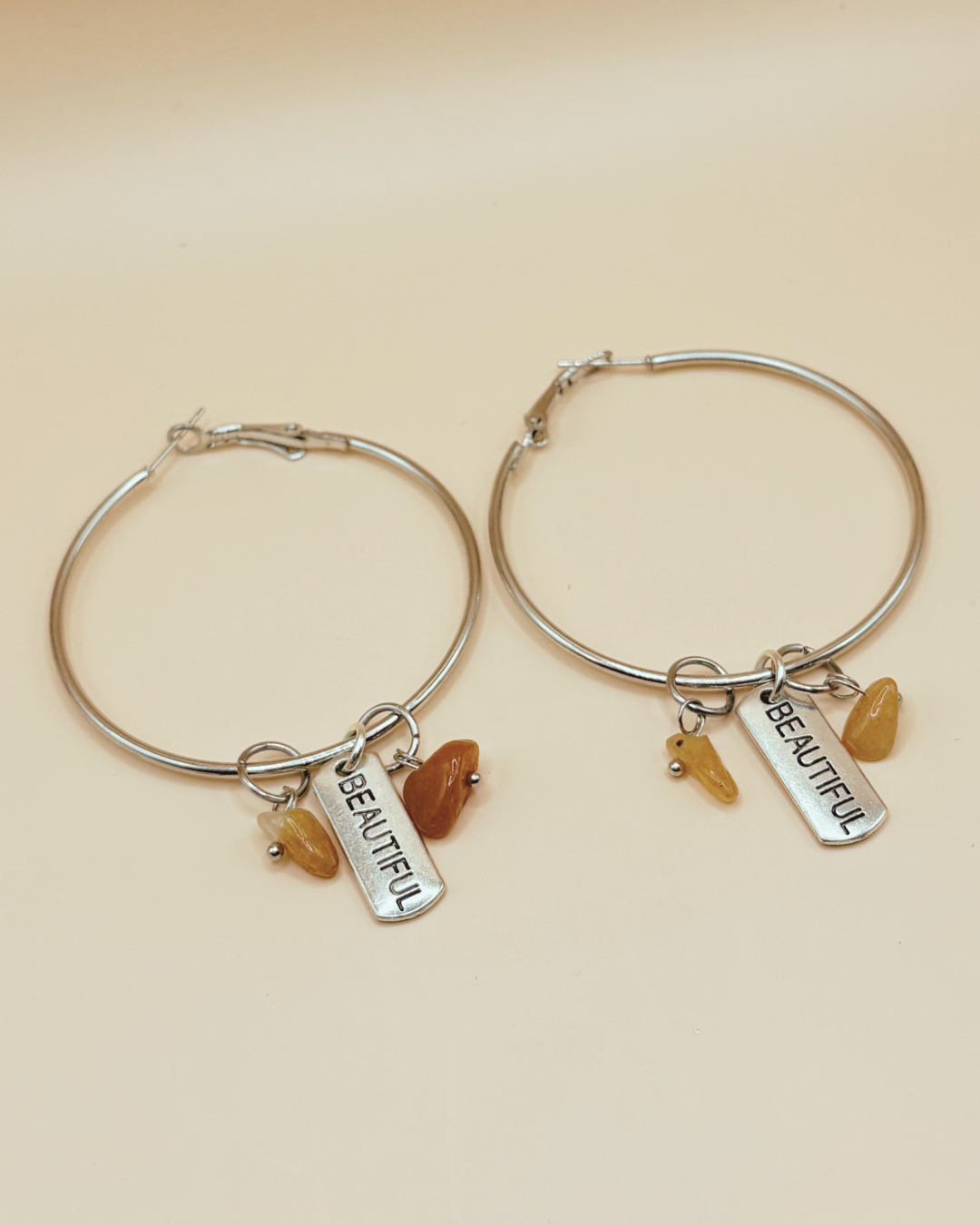 Beautiful Hoop Earrings- yellow