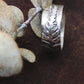Fern ring band with two graceful ferns, perfect wedding band Handmade in Sterling Silver