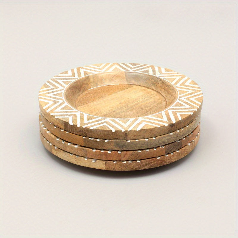 Handcrafted Wood Charger Plate - The Leafy Branch