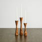 Geo Tapered Wooden Candlestick Holder - The Leafy Branch