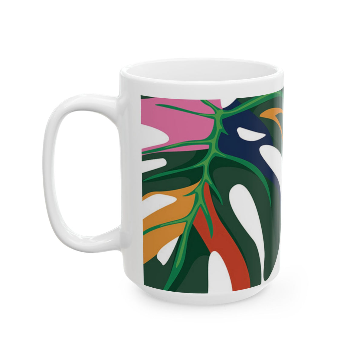 Monstera Ceramic Mug 15oz