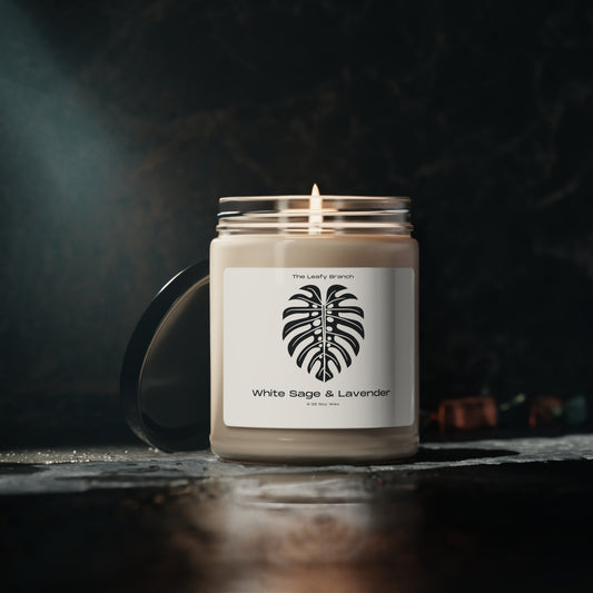 The Leafy Branch Candle Collection- White Sage & Lavender