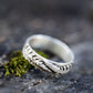 Fern ring band with two graceful ferns, perfect wedding band Handmade in Sterling Silver