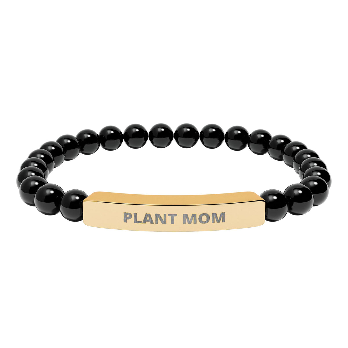 Plant Mom Natural Stone Bar Bracelet