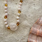 Rose Quartz + Honey Baltic Sea Amber || Rose Quartz Stone Necklace