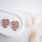 Clay Earrings | Monstera Dangles | All Things Neutral Collection
