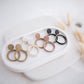 Clay Earrings | Simple Circle Dangles | All Things Neutral Collection