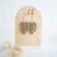 Clay Earrings | Monstera Dangles | All Things Neutral Collection