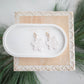 Clay Earrings | Lg. Snowflake Dangles | Jingle+Joy Collection