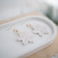 Clay Earrings | Lg. Snowflake Dangles | Jingle+Joy Collection