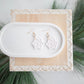 Clay Earrings | Snowflake Dangles | Jingle+Joy Collection