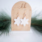 Clay Earrings | Lg. Snowflake Dangles | Jingle+Joy Collection