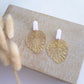 Clay earring | Cream Beachy Leaves | Beach Collection