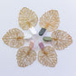 Clay earring | Cream Beachy Leaves | Beach Collection