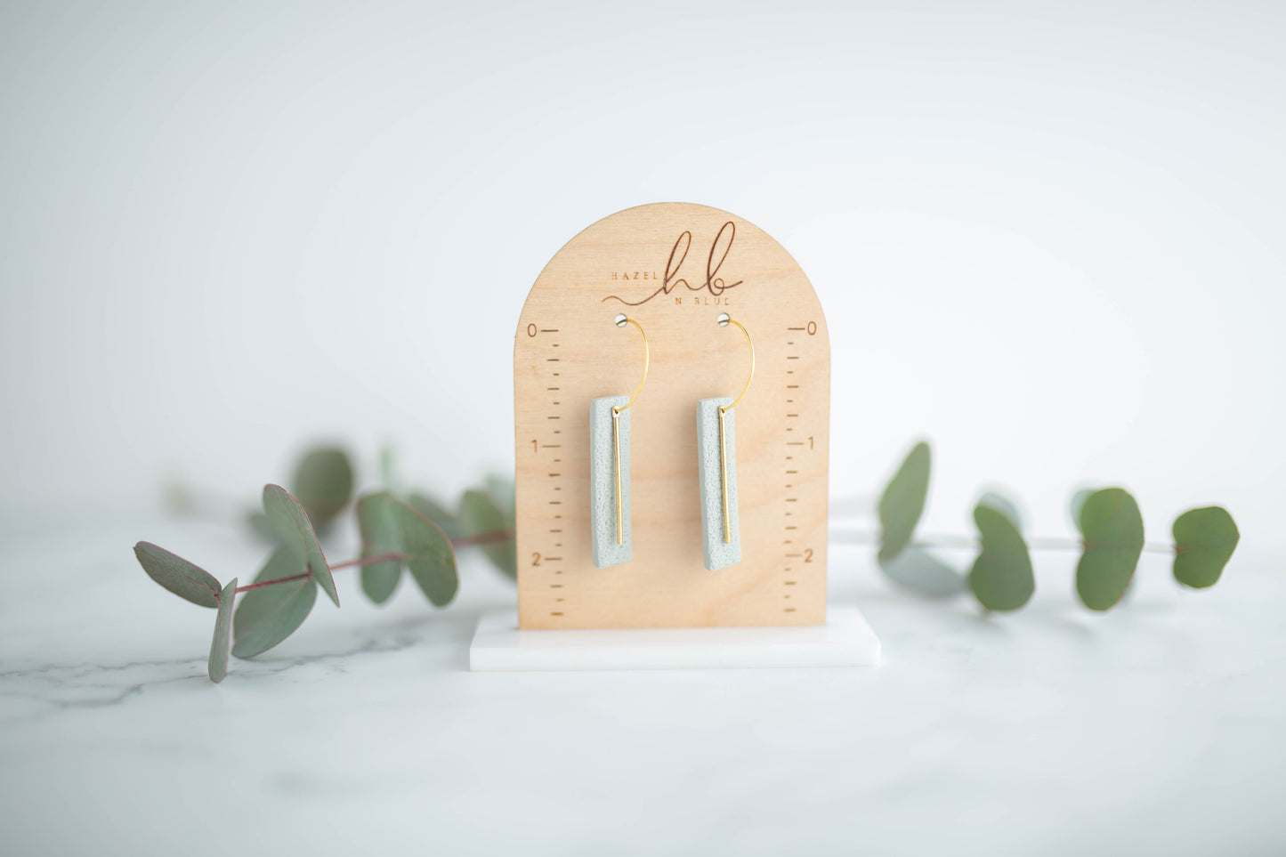 Clay Earrings | Simple Rectangle Mini Hoops | Spring Fling Collection