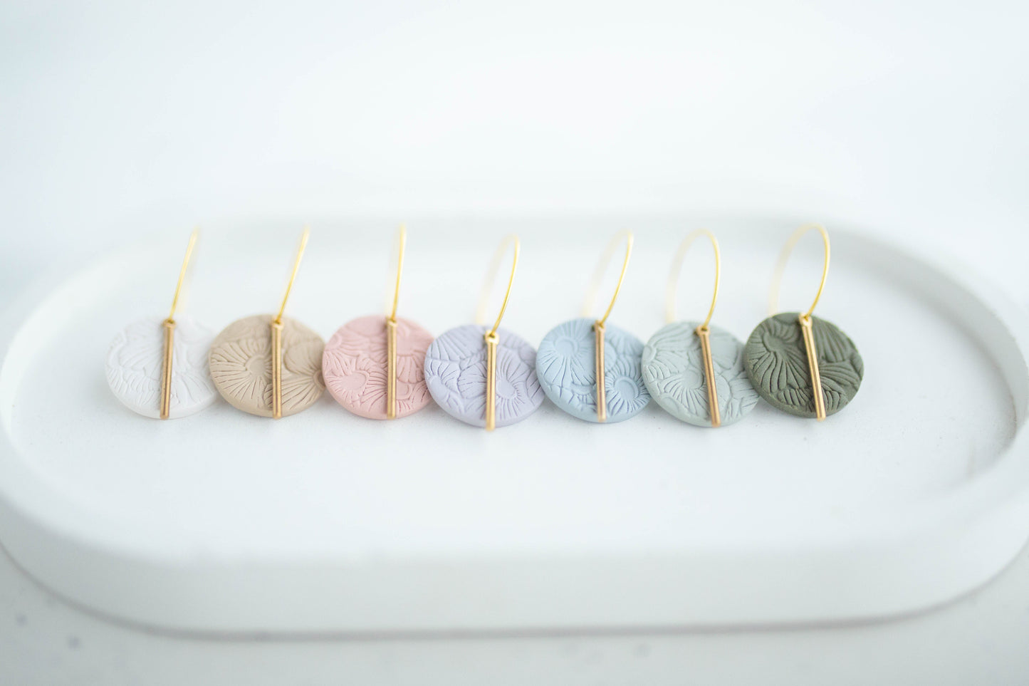 Clay Earrings | Mini Simple Circle Hoops | Spring Fling Collection