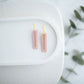 Clay Earrings | Simple Rectangle Mini Hoops | Spring Fling Collection