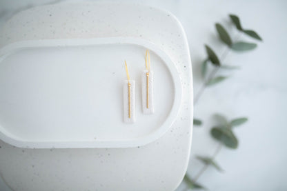 Clay Earrings | Simple Rectangle Mini Hoops | Spring Fling Collection
