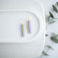 Clay Earrings | Simple Rectangle Mini Hoops | Spring Fling Collection