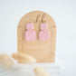 Clay Earrings | Happy Square Dangles | Happy Collection