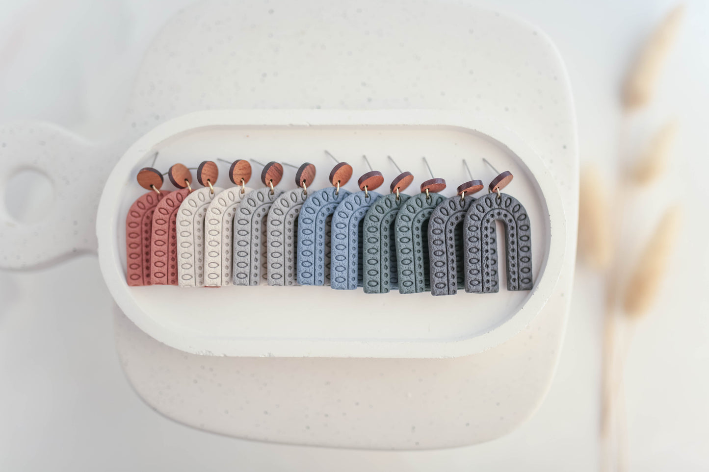 Clay Earrings | Boho Arch Dangles | Autumn Vibes Collection