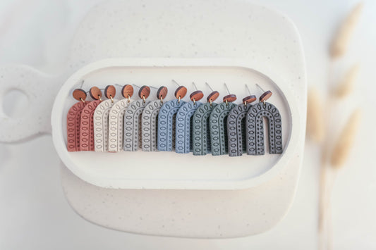 Clay Earrings | Boho Arch Dangles | Autumn Vibes Collection