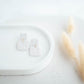 Clay Earrings | Happy Square Dangles | Happy Collection