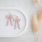 Clay Earrings | Bow Dangles| Wild Love Collection