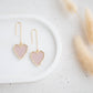 Clay Earrings | Longline Heart Dangles | Wild Love Collection