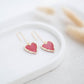 Clay Earrings | Longline Heart Dangles | Wild Love Collection