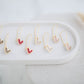 Clay Earrings | Dainty Heart Longline Dangles | Wild Love Collection