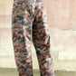 Chloe Camo Washed Denim Cargo Pants