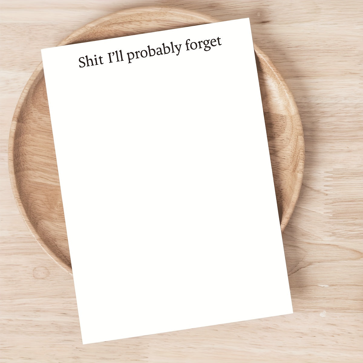 "Shit I'll Probably Forget" Memo Pad - The Leafy Branch