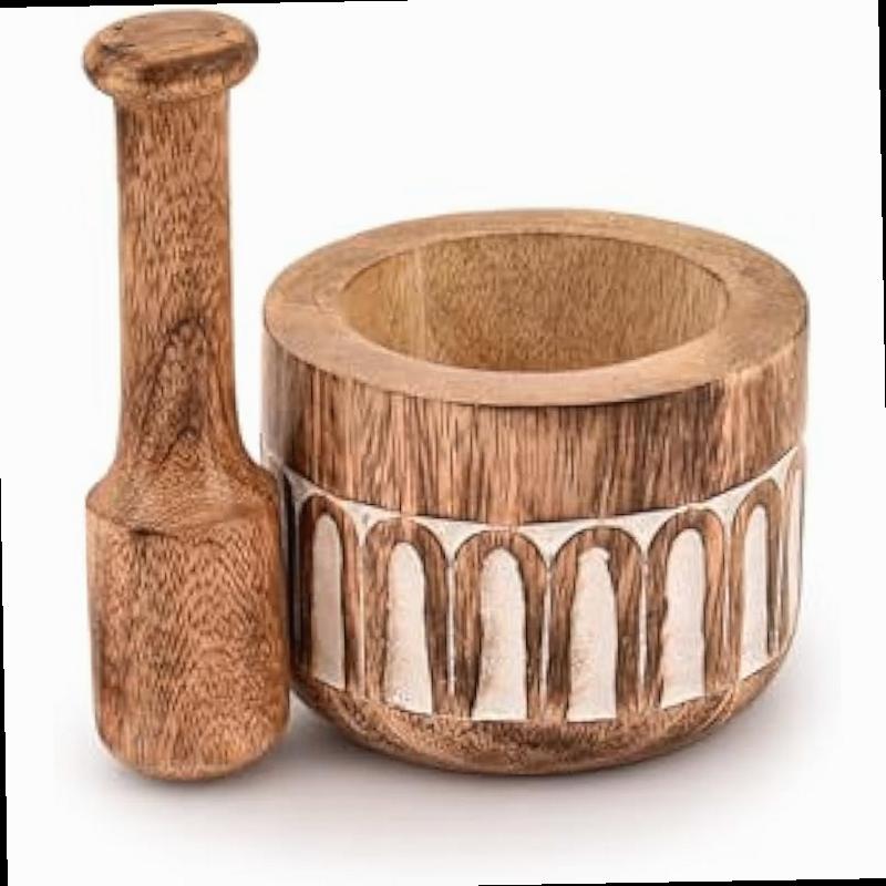 Mango Wood Mortar Pestle - The Leafy Branch