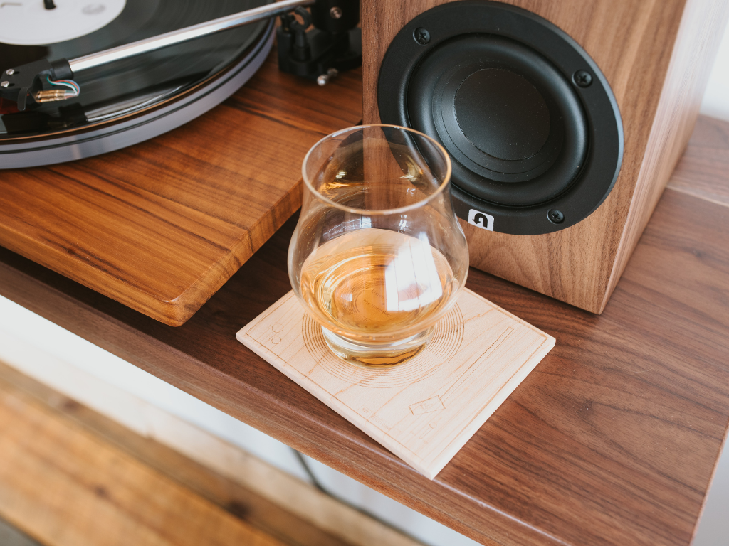 Turntable Coasters - The Leafy Branch