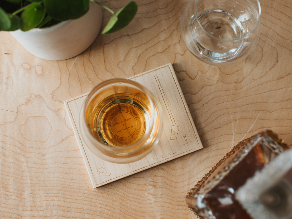 Turntable Coasters - The Leafy Branch