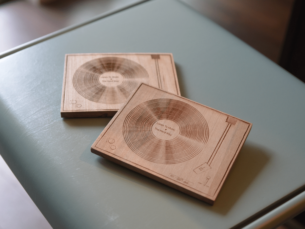 Turntable Coasters - The Leafy Branch