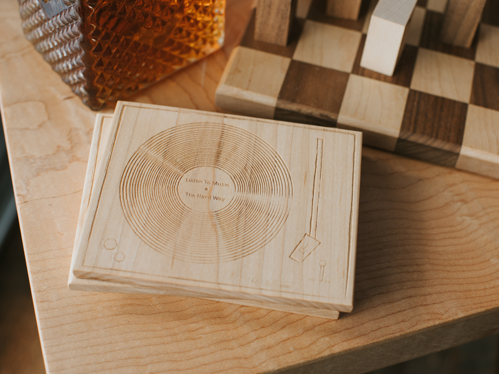 Turntable Coasters - The Leafy Branch