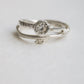 Budding twig ring Size 8, stackable rings, Maine forest botanical jewelry, recycled sterling silver, hand carved