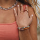 Fluorite + Moonstone + Rhodonite || Natural Gemstone Necklace