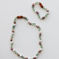 Fluorite + Moonstone + Rhodonite || Natural Gemstone Necklace